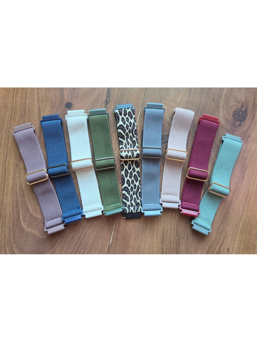 Multi-Color Elastic Smart Watch Band (9-Pk)-Adjustable Nylon Sport Straps, 343